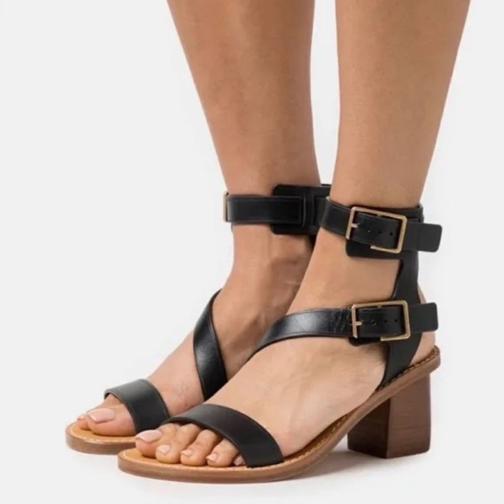 Zadig & Voltaire Cecelia Ceprese Gladiator Sandals Size 36/5 Black Leather Edgy